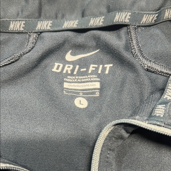 Nike Dri-FIT Quarter Zip Pullover Long Sleeve Shirt Men’s Size L Gray - Picture 3 of 6
